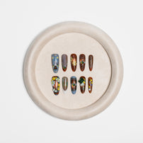 Enchanted Garden Floral 3D gemstone nails